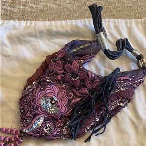 Cesare Paciotti Purple handmade handbag